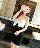 リボン かわいい 2色 新作 ミニドレス キャバドレス キャバドレス XY2-YM004