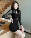 3色 レース セクシー 肌見せ 高見え ファッション 超人気 最強コスパ ミニドレス キャバドレス MY2144-MLS5843