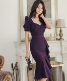 キャバドレス ミニドレス フリル 高見え セール 新作 MY2-MLS4742