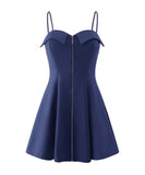 セクシーローカットウエストAラインスカートホルタースリムサスペンダースカートワンピースYM8549