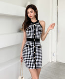 千鳥格子 ミニドレス かわいい セクシー セール MY2-MLS4800