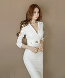 ひざ丈 ドレス ミニドレス 新作 通勤 結婚式 新作 淑やか MY2-ZED887243E