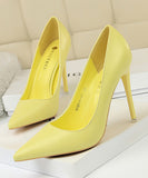 10cm/7.5cm 7色 無地 ゴージャス ハイヒール パンプス 新作 美脚効果 MY5-DS9511-17