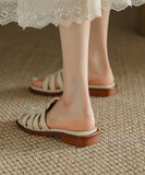 夏ぺたんこ サンダル 新作 ゴージャス 高見え 柔らかい 歩きやすい MY5-XK005