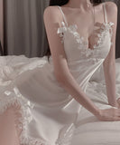 3色 かわいい パジャマ 清楚感 リボン レース フリル MY8-GR1380