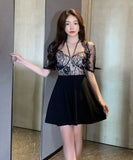 今年 限定 ミニドレス キャバドレス バスト強調 Aライン かわいい レース MY2-YM8661