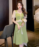 【即日発送可能】2色 ひざ掛け ドレス かわいい 新作 フリル リボン MY2-TBQYX