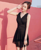 水着 レディース 体型カバー ワンピース オールインワン  20代 30代 40代 女性用 大きいサイズ XY-DS-668081