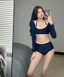 フィットネス 水着 レディース 体型カバー ２点セットsexy 長袖  ショーツ  XY-DP-A29016