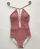 水着 谷間魅せ モノキニ セクシー 着瘦せ ホルターネック XH7-LGXX2699