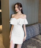 【3色】チューブトップ  キャバドレス ミニドレス 高見え   セクシー  着痩せ LT2-YM8700