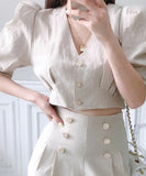 【上下2点セット】かわいい 新作 ワイドパンツ 夏 通気 肌触りの良い MY2-ZED883766A71