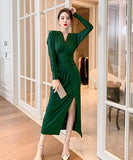 【3色】キャバドレス 宴会 脚長効果 披露宴 ナイトドレス ゴージャスXH2-JY5230