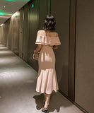 フリル 可愛い エレガント マーメイドスカート 高品質 通勤 XH2-JY1964