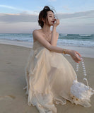 サンドレス ドレス ワンピース かわいい フリル リゾート 夏 旅行 MY2-CD-6-1CF22-2780530