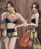 6TYPE 水着 レディース 体型カバー タンキニ 大人 ビキニ タンクトップ ショートパンツ XY-DS-028107