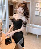 ミニドレス キラキラ セクシー 脚長効果 キャバドレス パーティー MY2-JY5034