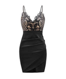 キャバドレス ミニドレス セクシー 刺繡 レース 指名up MY2-YM8556