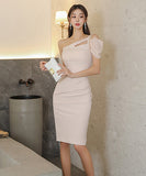 ワンショルダー 気質 セクシー 同伴 セクシー 宴会 XH2-ZED887325A71