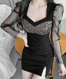 新作登場 3色 レース ピカピカ かわいい 売れっ子 愛用 キャバドレス ミニドレス MY2140-MLS5872