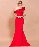 ロングドレス ドレス パーティードレス ゴージャス セクシー 超高品質 新作 フリル MY2-PC-FT19938