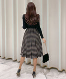 防寒 あったか 長袖 セーター ドレス ロングドレス 二次会 忘年会 XY2-ZED7377E49