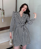 ミニドレス キャバドレス 体型 カバー 千鳥 新作 セクシー 着瘦せ MY2-FYQ-429A2069