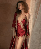 【２点セット】華奢パジャマセクシーレースゴージャスXH8-GR992