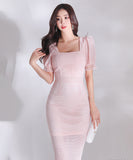 ひざ丈ドレス ミニドレス 新作 レース 高見 MY2-ZED882445BH506