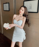 キャバドレス ミニドレス フリル 大人 かわいい セール 新作 MY2-MLS5494