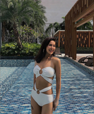 ビキニ 水着 ホルターネック  スイムドレス ハイウエスト セパレート レディース XY-DP-A38909