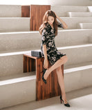 花柄 高見え 甘め えちえち 同伴 二次会 キャバドレス ミニドレス MY2150-MLS3548A