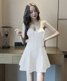 セクシーローカットウエストAラインスカートホルタースリムサスペンダースカートワンピースYM8549