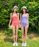 モノキニ タンキニ かわいい 水着 新作 リボン 肌見せ 清楚感 MY7-DP-A38798