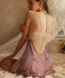 【3色】新作 リボン 肌見せ ルームウェア パジャマ 大人かわいい MY8-HBQY-JYS673