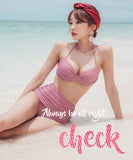 新色追加‼レベルアップ 爆売れ 再入荷 チェック柄 かわいい ビキニ 水着 タンキニ モノキニ YN7014-KDS1831