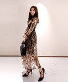 レース 長袖 ロングドレス ドレス ワンピース ゴージャス XY2-ZED880712E49