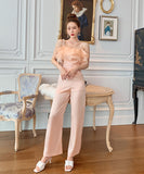 オールインワン ワイドパンツ 新作 フリル レース かわいい 夏 高級感 MY2-JY9225