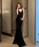 2021 秋 新作 フランネル 高見え セクシー ロングドレス 新年会 二次会 宴会 MY2124-YM9080