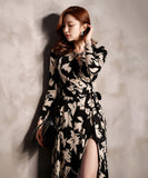 ロングドレス 新作 ゴージャス 高見え 花柄 MY2-ZED888890HY