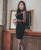 新作 秋 柔らかい セクシー レース 指名 着痩せ 高見え キャバドレス ミニドレス MY2141-MLS3635