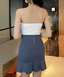 【4色】ミニドレス セクシー ベアトップ キャバドレス カワセクシー XH2-YM8728