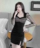 新作登場 3色 レース ピカピカ かわいい 売れっ子 愛用 キャバドレス ミニドレス MY2140-MLS5872