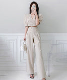 【上下2点セット】かわいい 新作 ワイドパンツ 夏 通気 肌触りの良い MY2-ZED883766A71