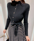 防寒 あったか 長袖 セーター ドレス ロングドレス 二次会 忘年会 XY2-ZED7377E49