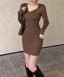 4色 韓国ファッション 姉 ゴージャス 最新デザイン ミニドレス パーティードレス XY2-MLS5816