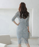 ドレス ワンピース 同伴 二次会 ゴージャス 高見え かわいい レース MY2-ZED880441E49