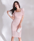 ひざ丈ドレス ミニドレス 新作 レース 高見 MY2-ZED882445BH506