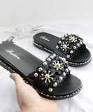 7type ぺたんこ サンダル 夏 かわいい 新作 キラキラ スリッパ MY5-DJ1831