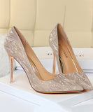 ハイヒール パンプス キラキラ 目線ゲット 痛くない 歩きやすい 脚長効果 MY5-DS1829-1